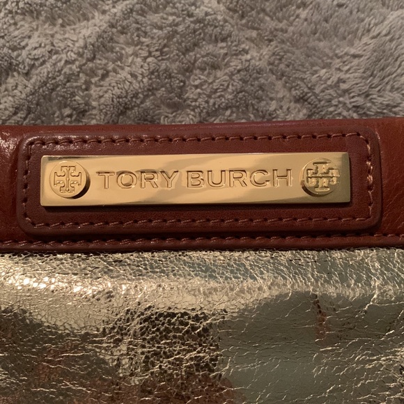 Tory Burch Gold and Brown Clutch - Picture 2 of 5